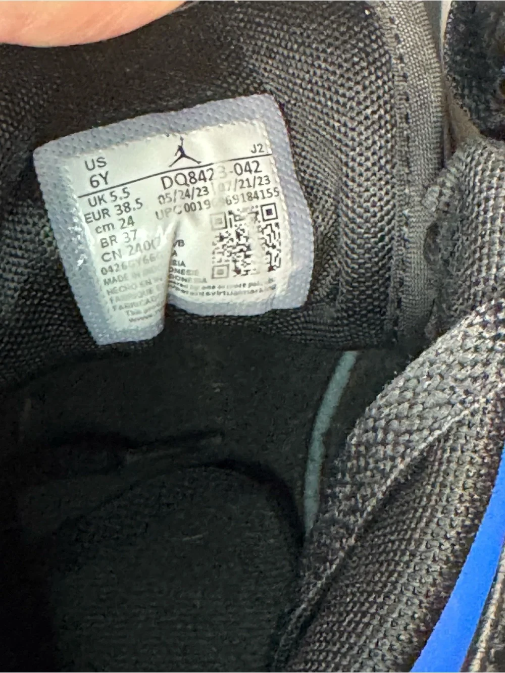 Nike Air Jordan 1 Mid GS Game Royal Black Blue DQ8423-042 Youth 6Y With Box